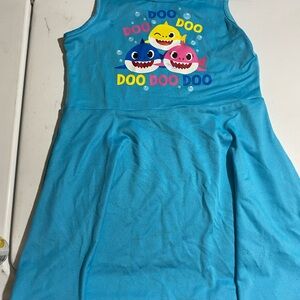 Kids Aqua Shark Print Tank Top